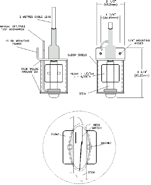 Bilge switch general arrangement